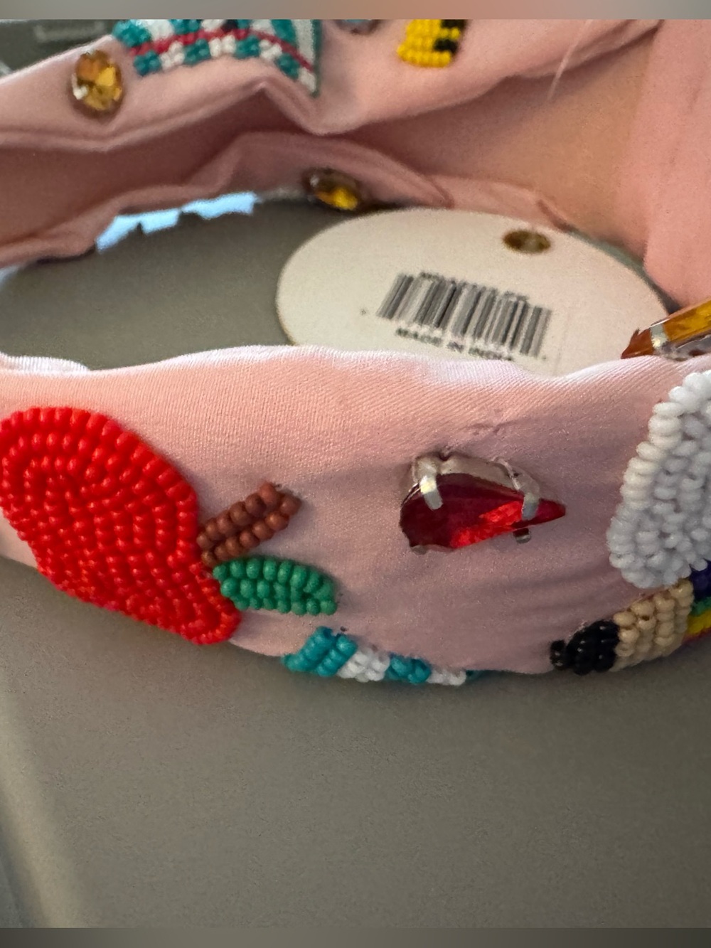 Beaded Pink Embellished Headband - Women Accessories- Teacher
